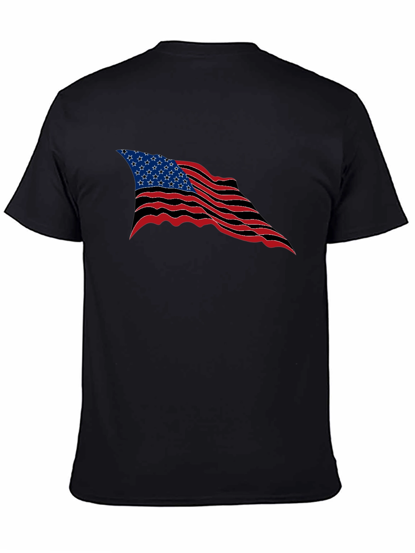 American Flag Graphic Black T-Shirt