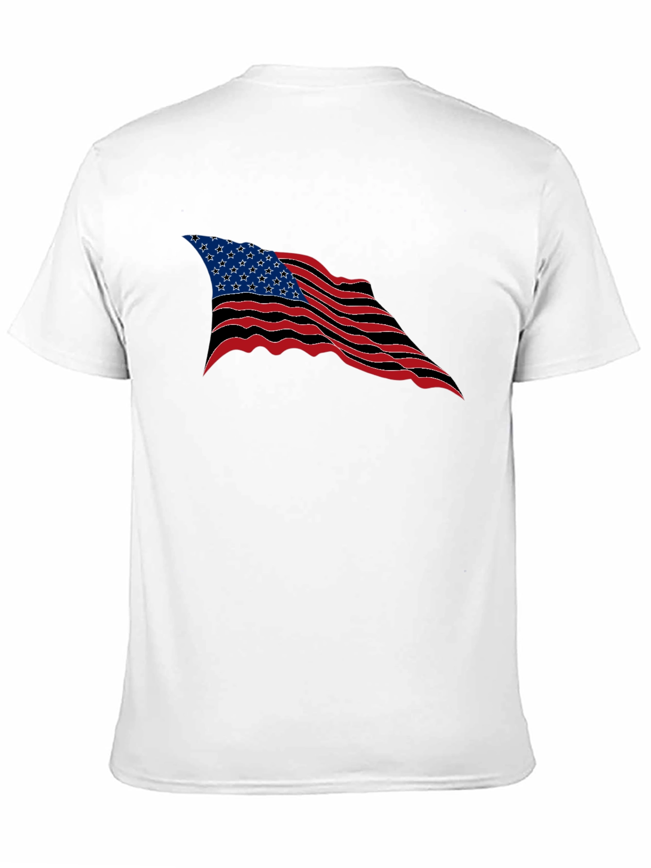 American Flag Graphic Black T-Shirt