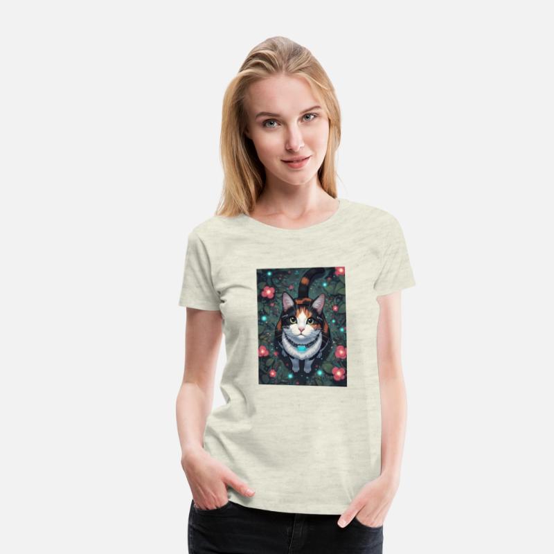 Cyber Cat Bloom | Floral Cybernetic Feline