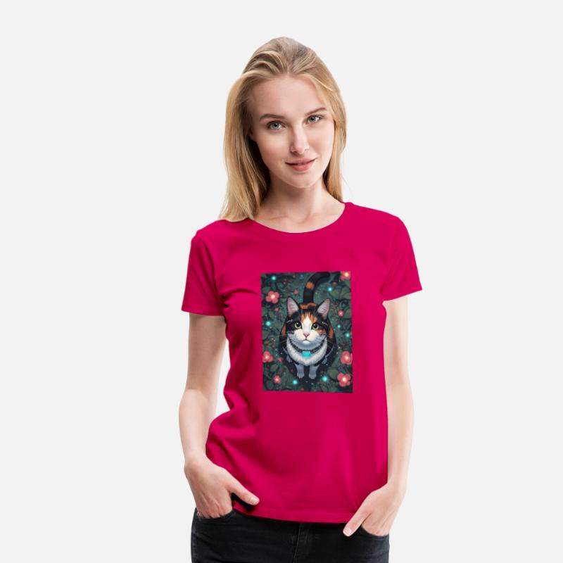 Cyber Cat Bloom | Floral Cybernetic Feline