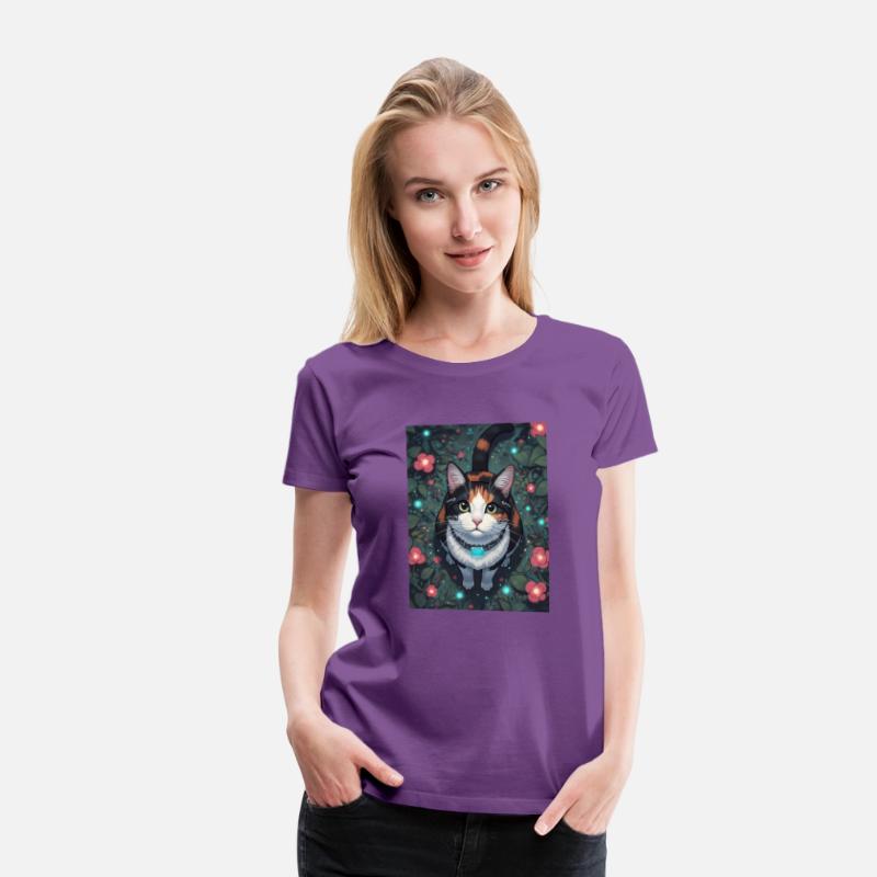 Cyber Cat Bloom | Floral Cybernetic Feline
