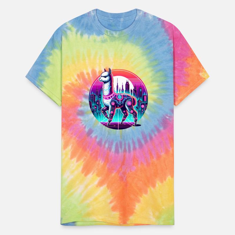 Cyberpunk Alpaca In Futuristic Cityscape