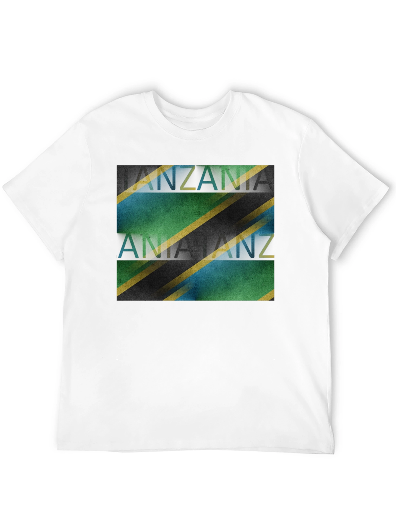 Tanzania Flag Graphic Black T-Shirt