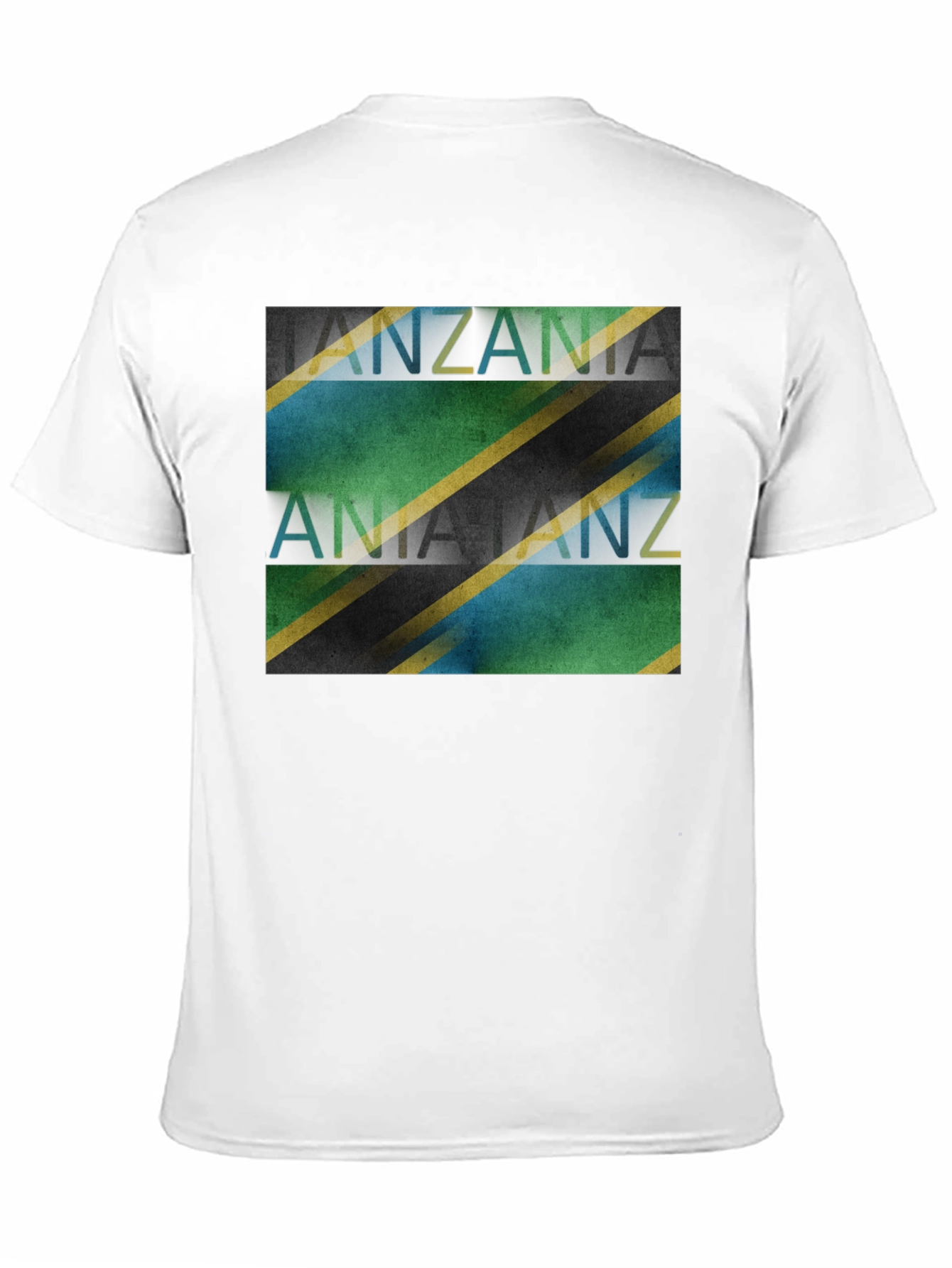 Tanzania Flag Graphic Black T-Shirt