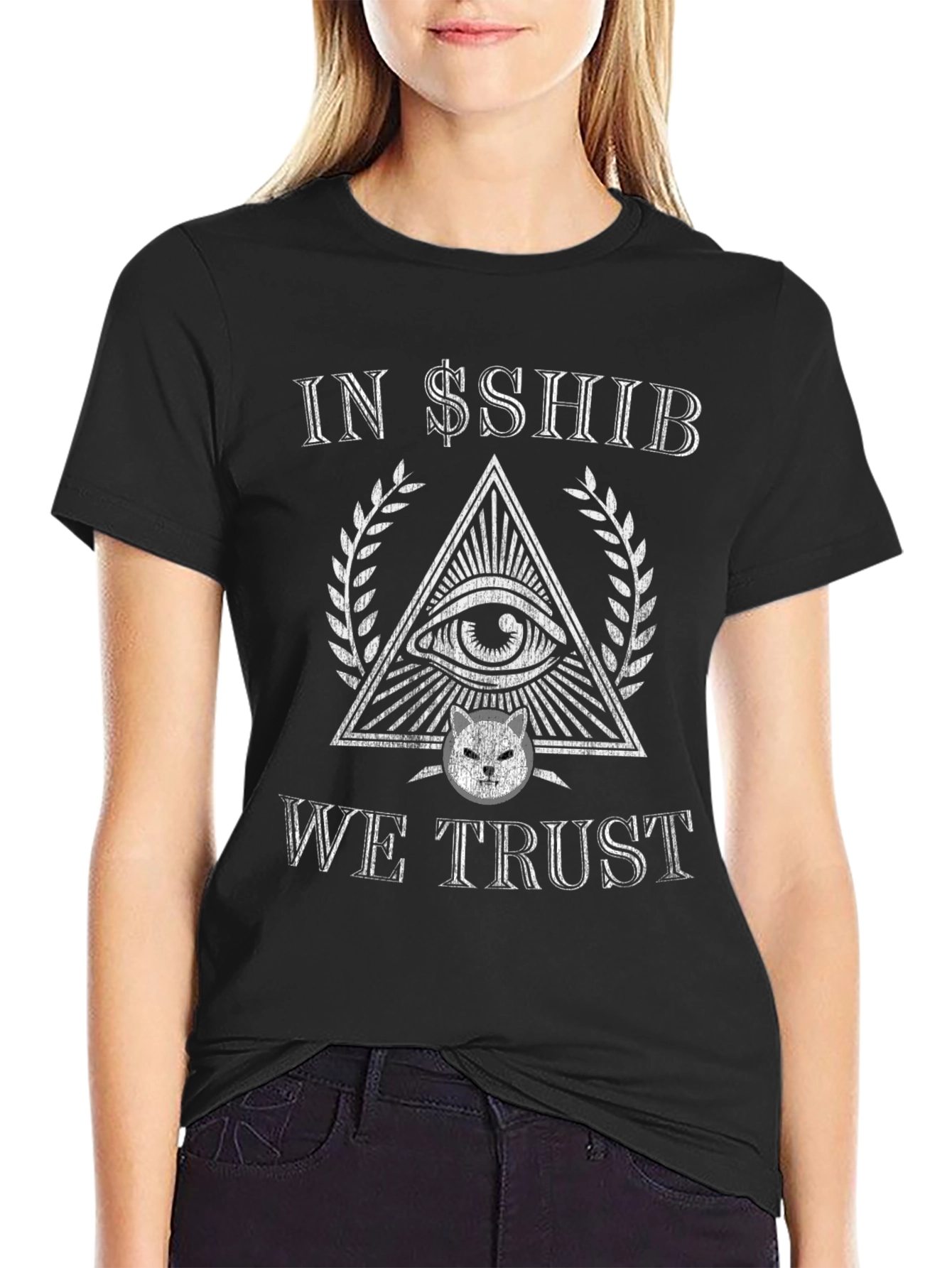 In $$SHIB We Trust Black T-Shirt
