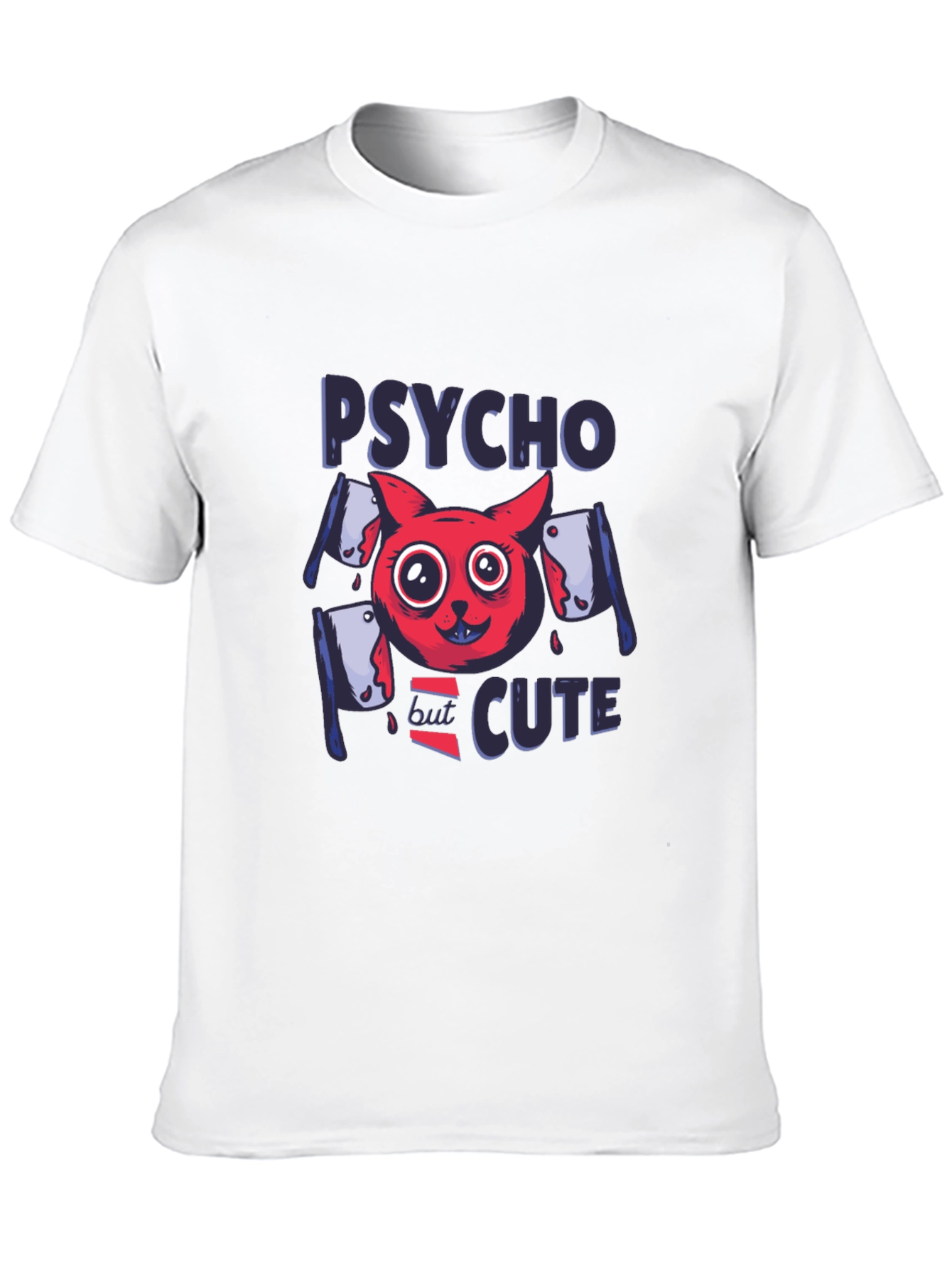 Psycho But Cute Graphic Tee - Black