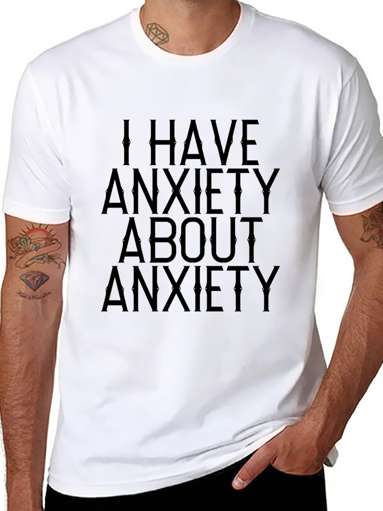 Anxiety T-Shirt - Black Graphic Tee