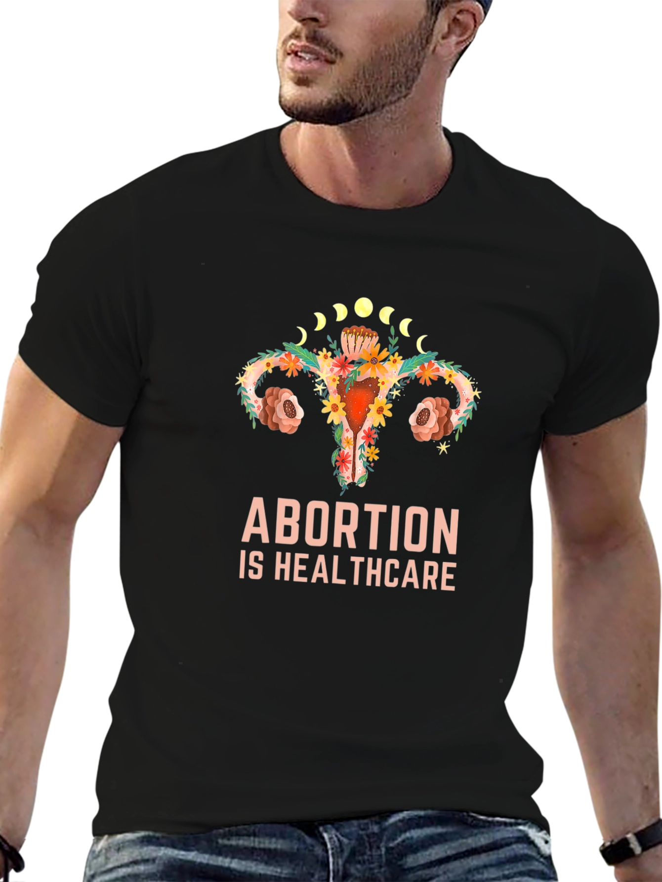 Pro Choice Floral Uterus Graphic Tee