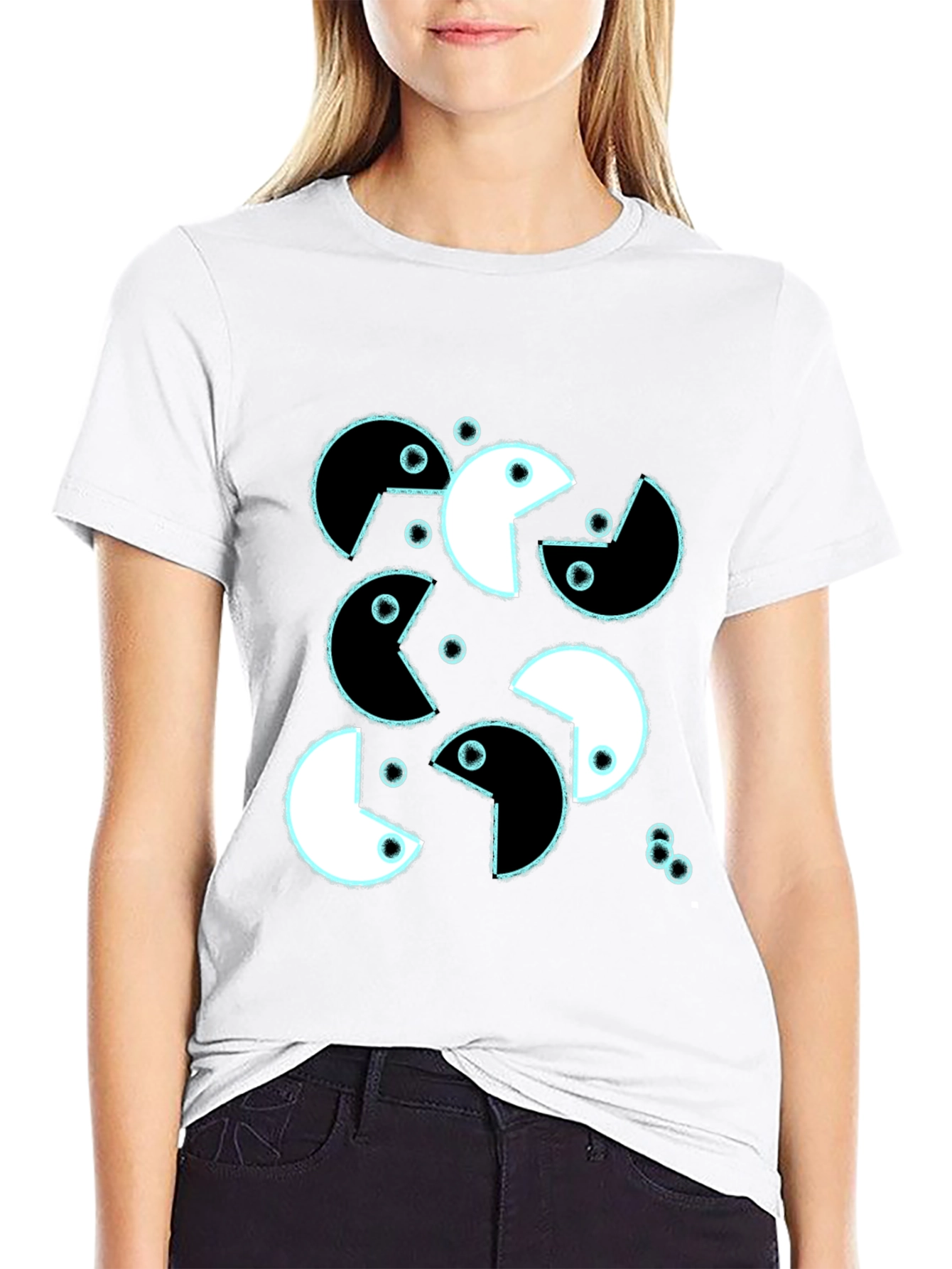Yin Yang Pac-Man Graphic Tee