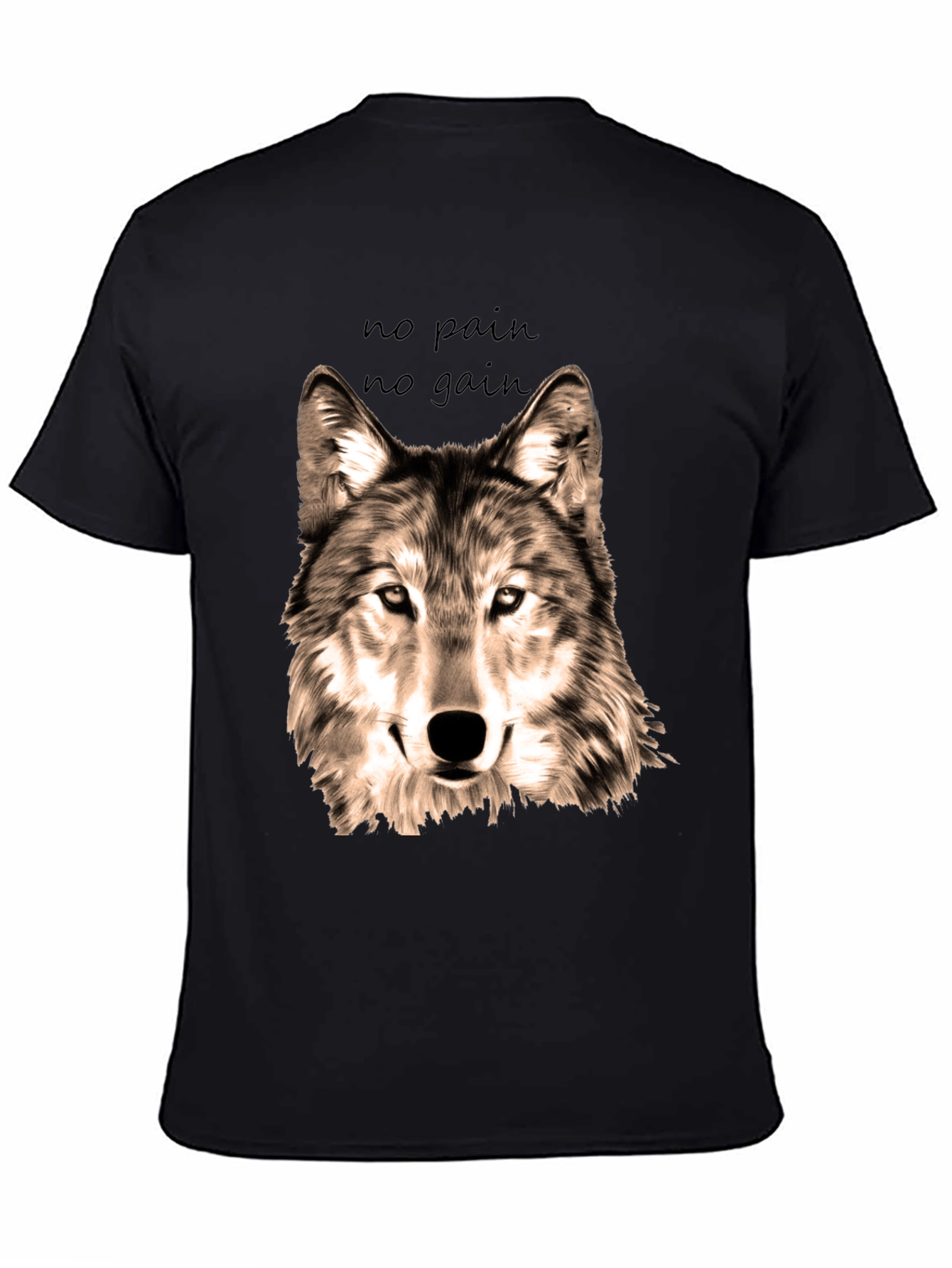 Wolf Graphic T-Shirt - No Pain No Gain
