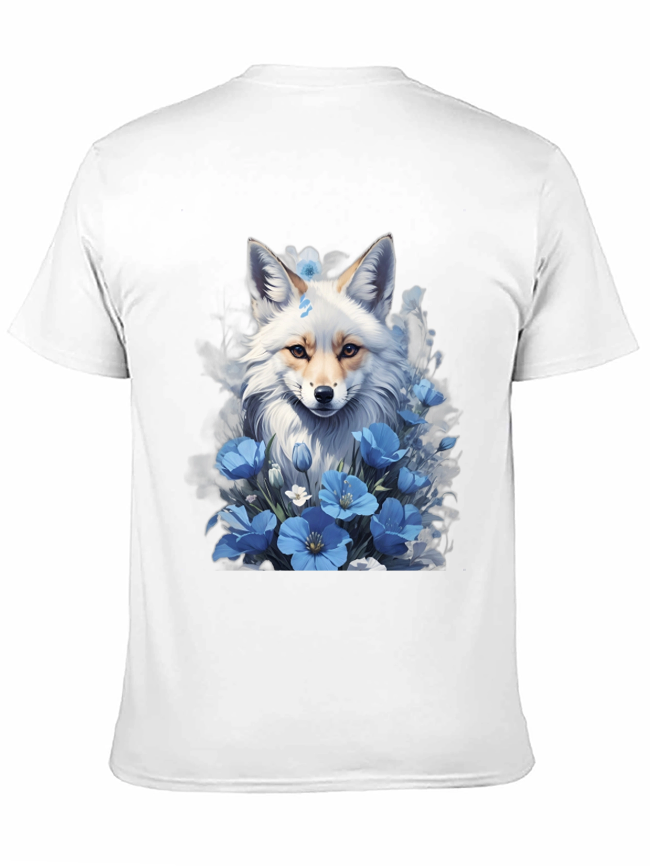 Fox & Blue Flower Graphic Tee