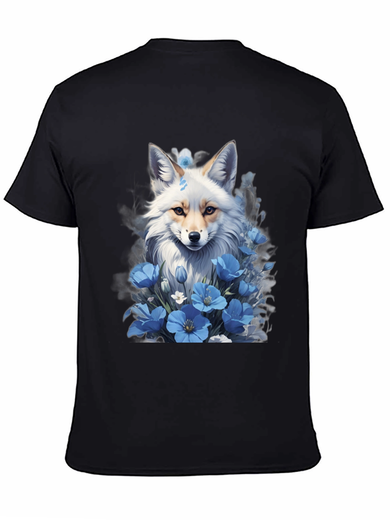 Fox & Blue Flower Graphic Tee