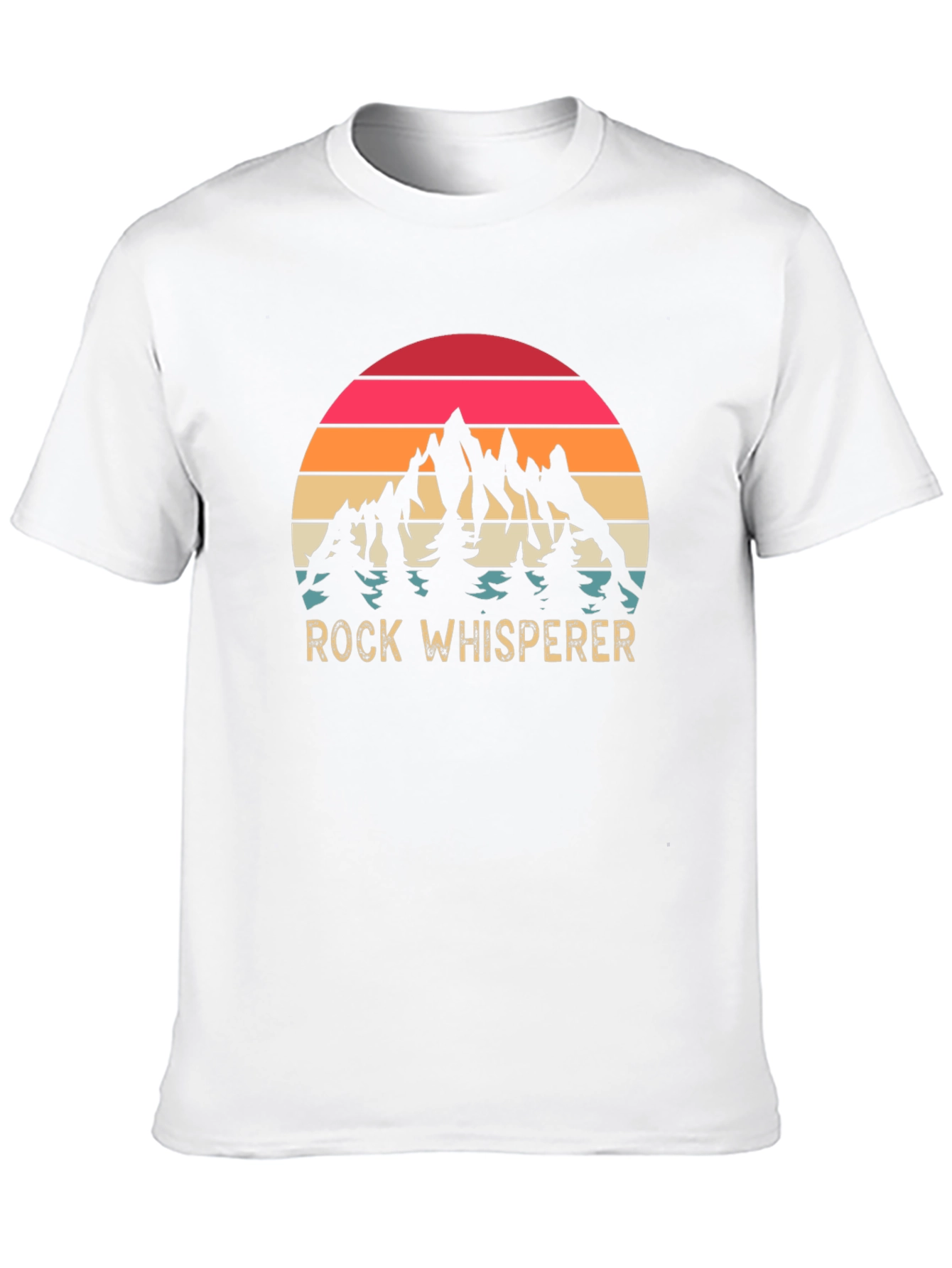 Rock Whisperer Graphic Tee - Mountain Sunset Design