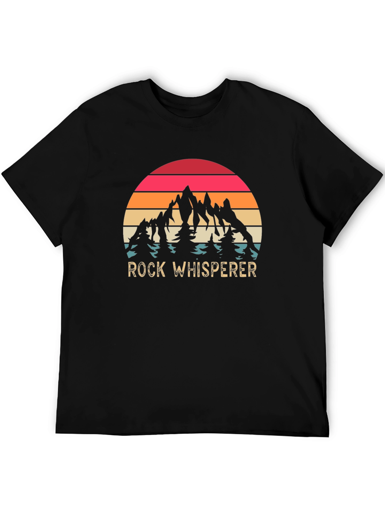 Rock Whisperer Graphic Tee - Mountain Sunset Design