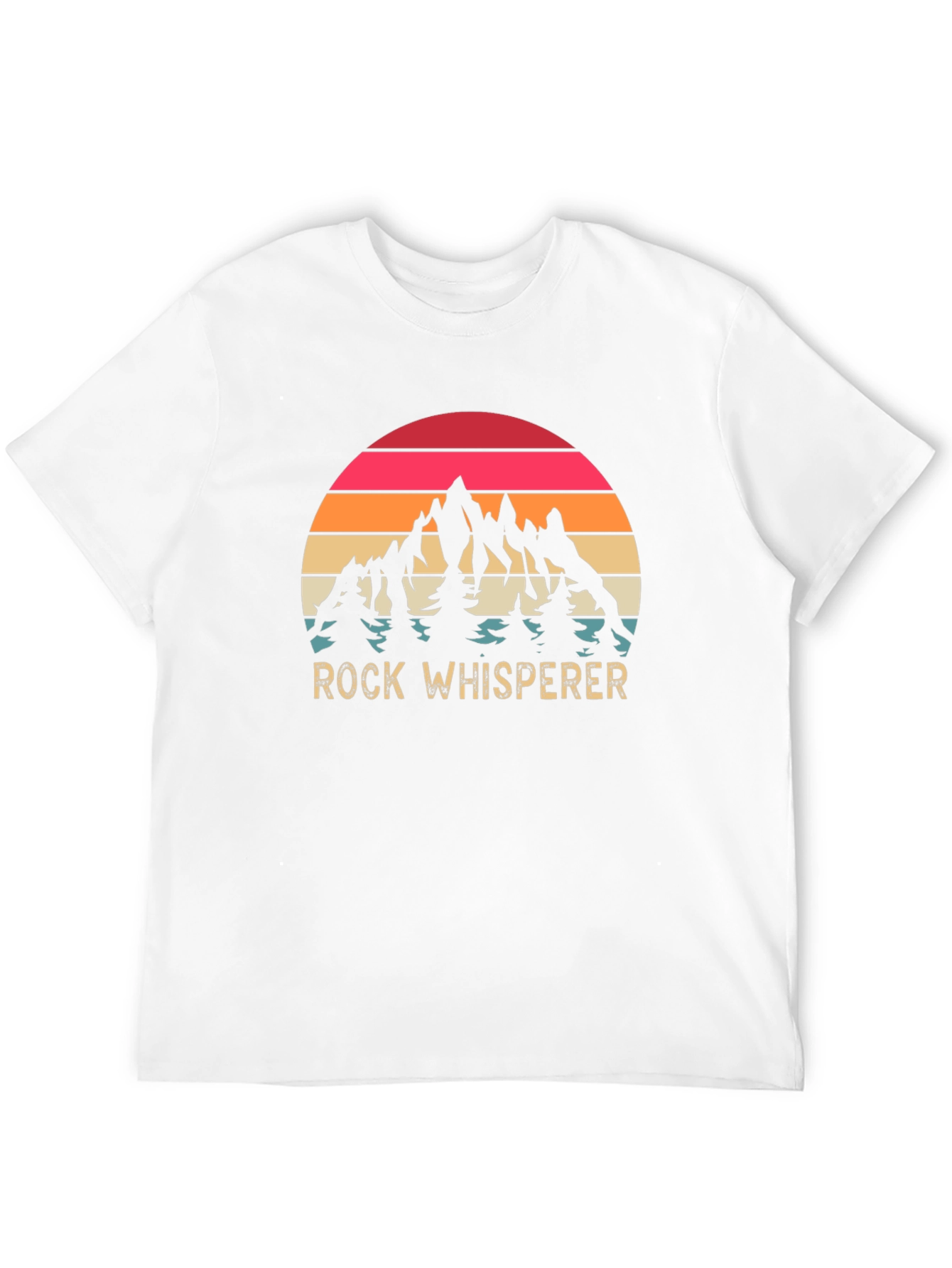 Rock Whisperer Graphic Tee - Mountain Sunset Design
