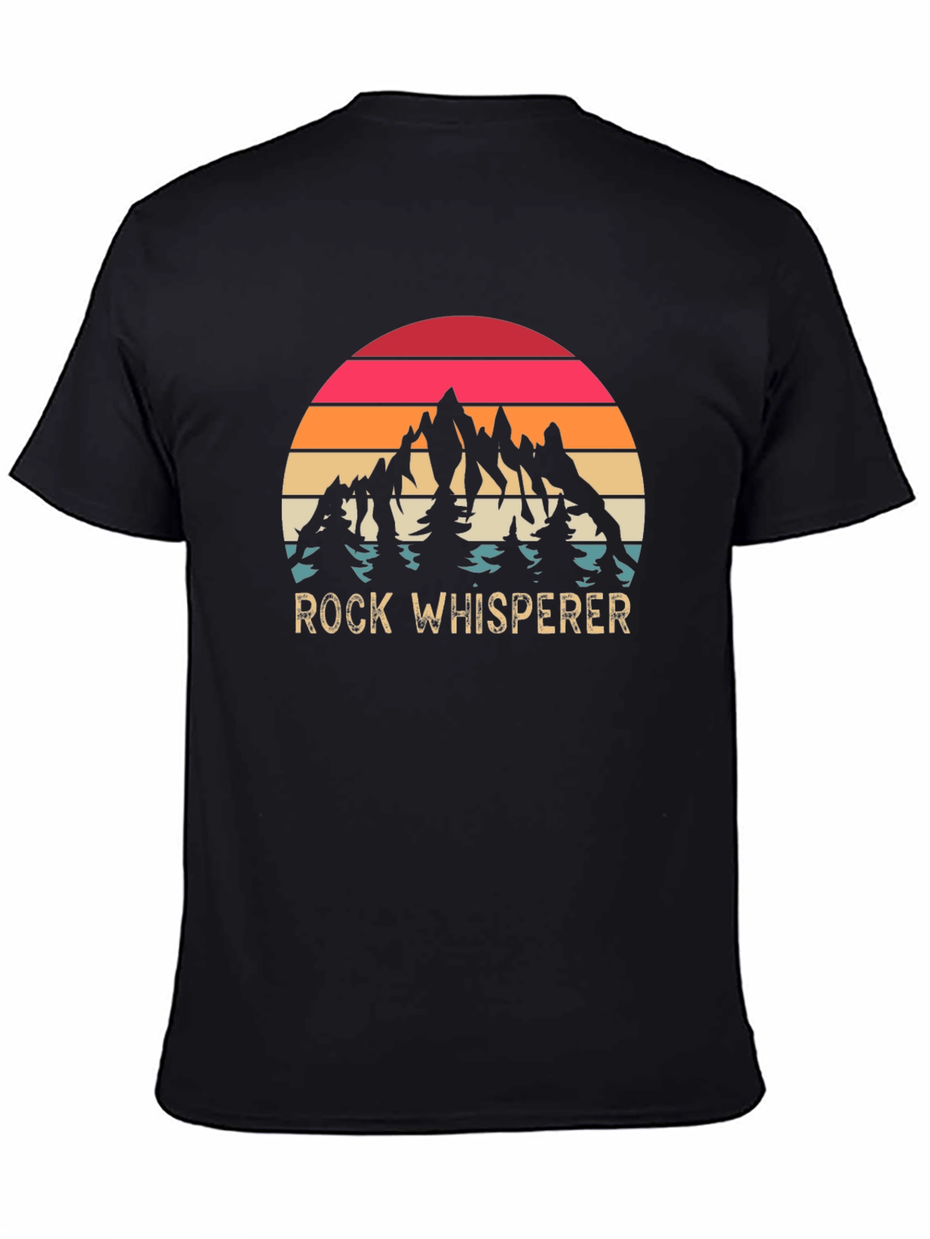 Rock Whisperer Graphic Tee - Mountain Sunset Design