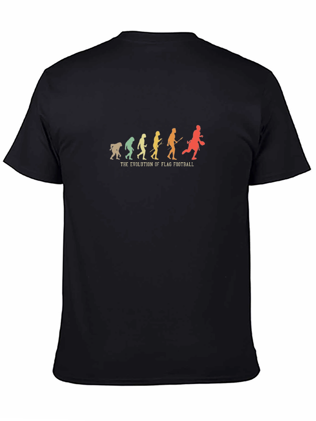 Flag Football Evolution Graphic Tee - Black