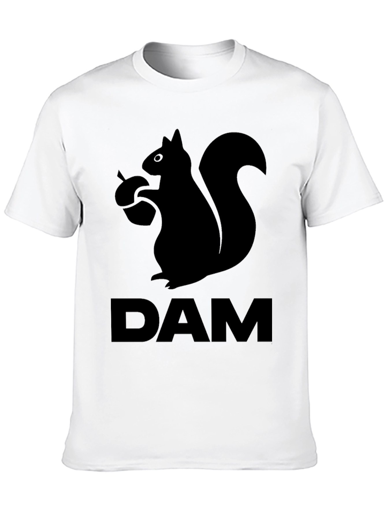 Squirrel DAM Funny Graphic T-Shirt - Black