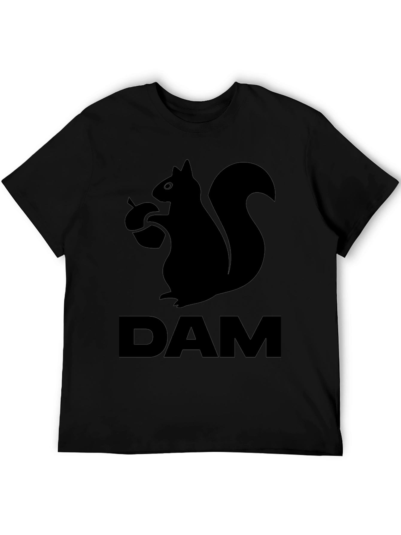 Squirrel DAM Funny Graphic T-Shirt - Black