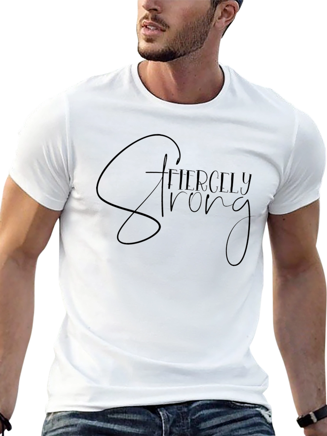 Fiercely Strong Graphic Tee - Black