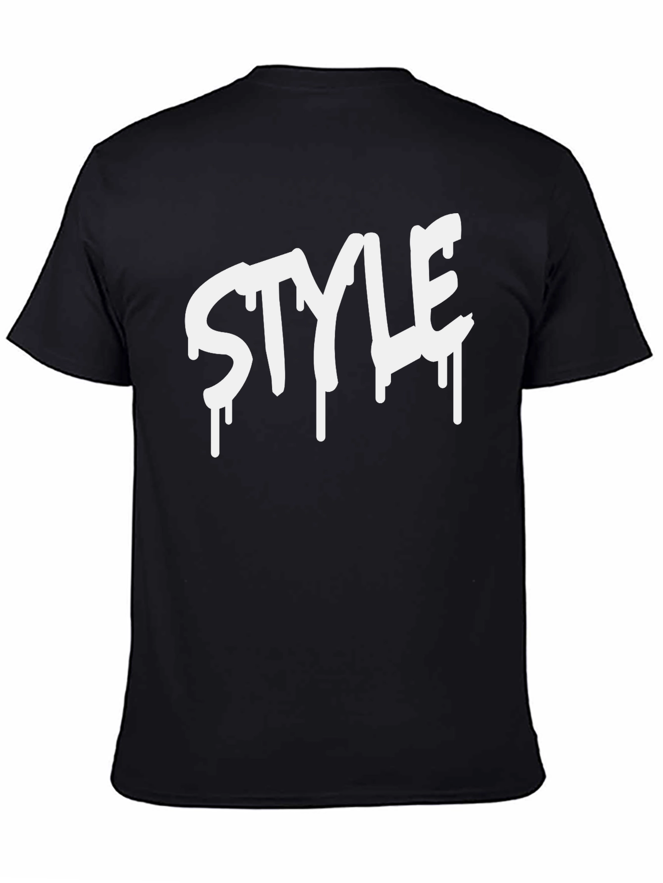Stylish Drip Style Black T-Shirt