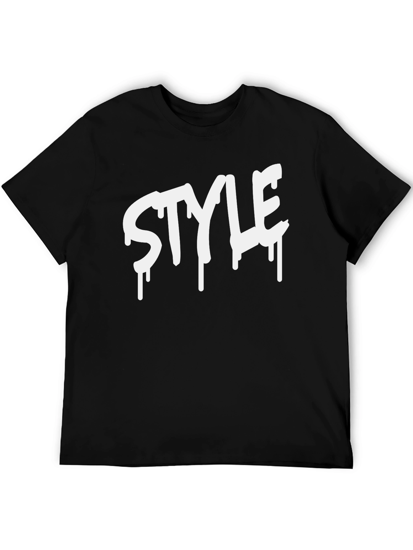 Stylish Drip Style Black T-Shirt