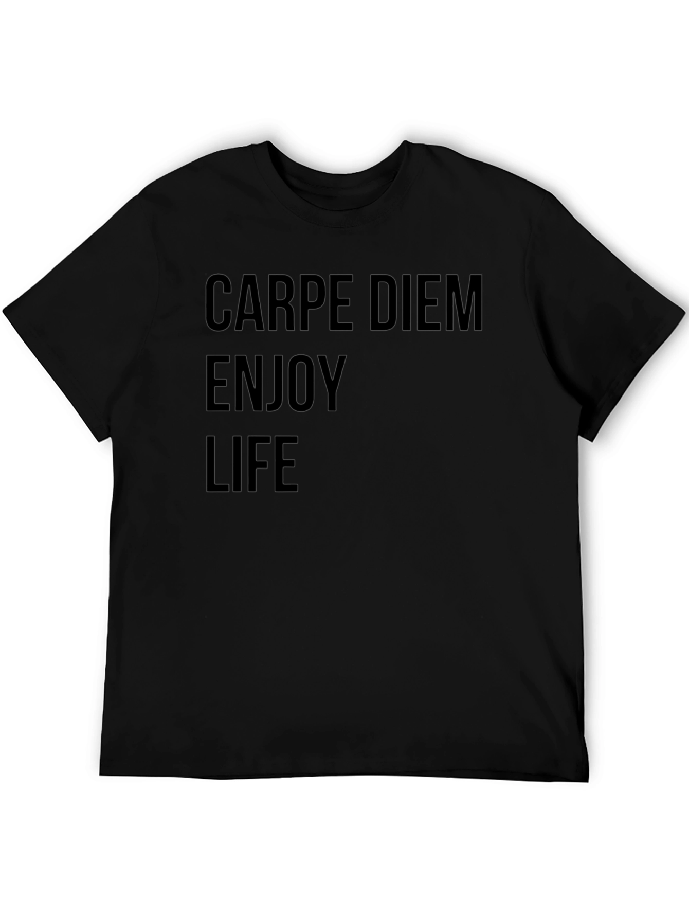 Carpe Diem Enjoy Life Black Graphic Tee