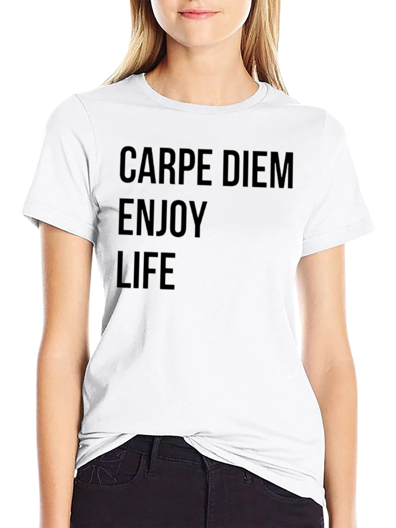 Carpe Diem Enjoy Life Black Graphic Tee