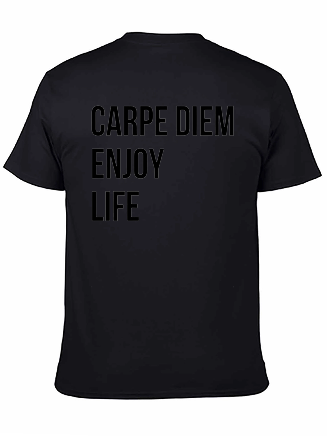 Carpe Diem Enjoy Life Black Graphic Tee