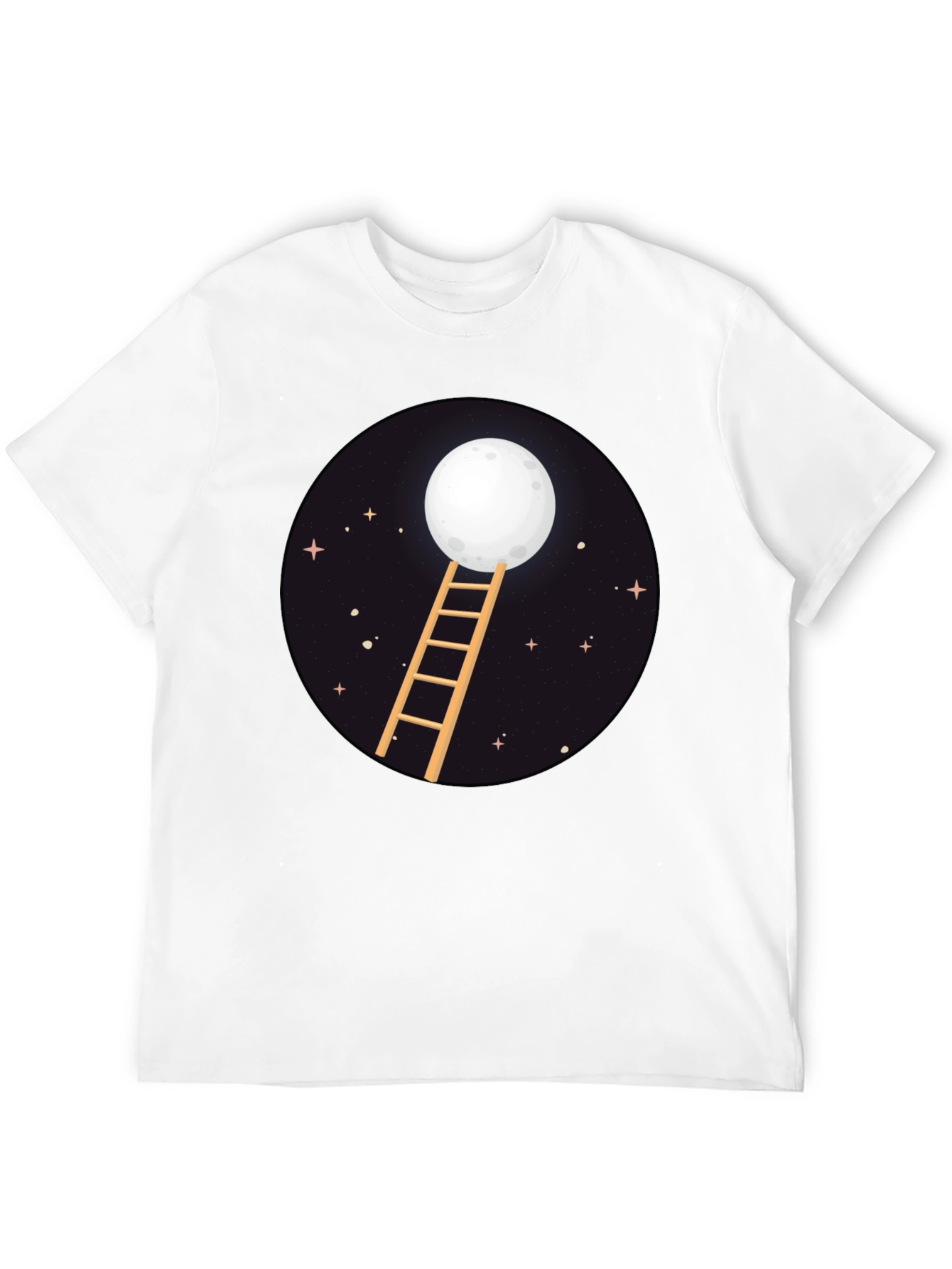 Moon Ladder Graphic Tee - Celestial Style