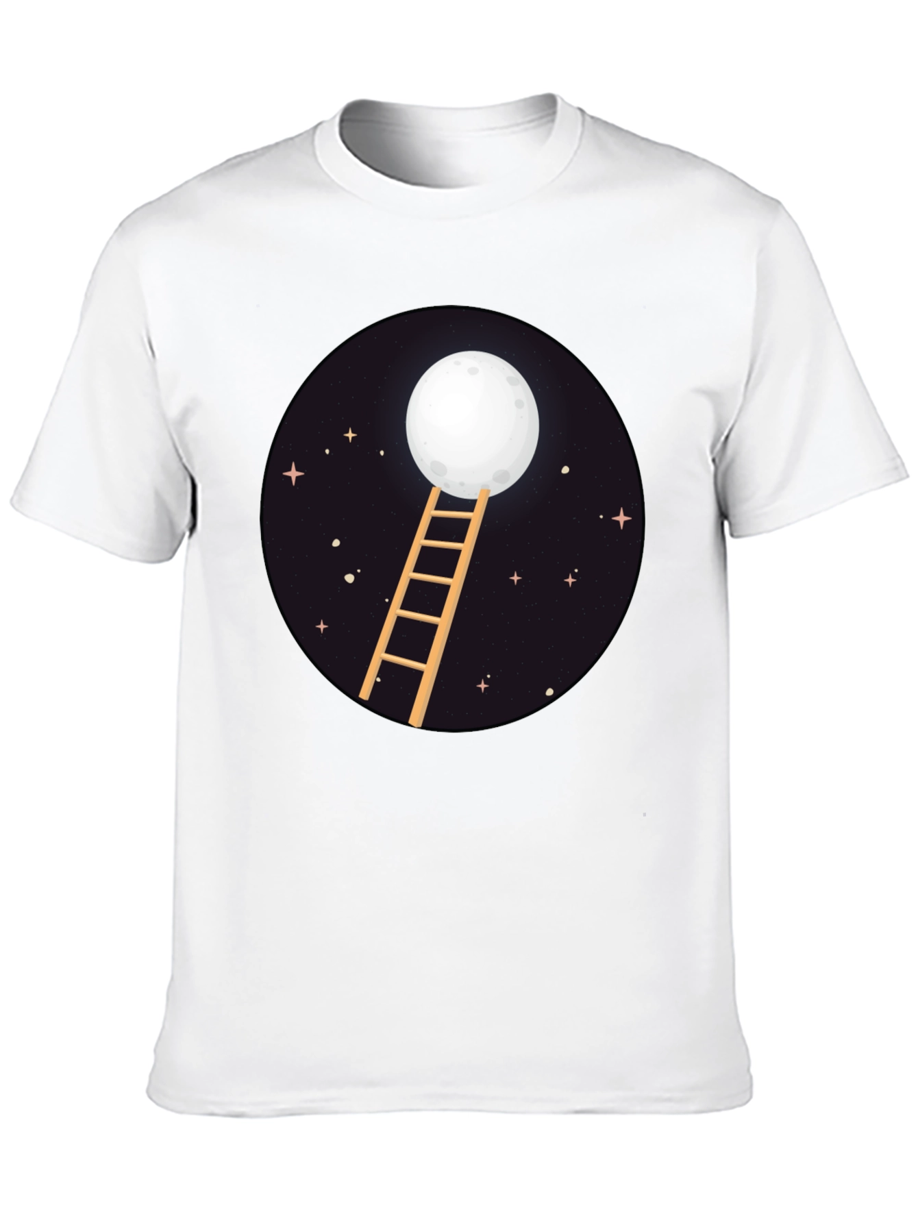Moon Ladder Graphic Tee - Celestial Style