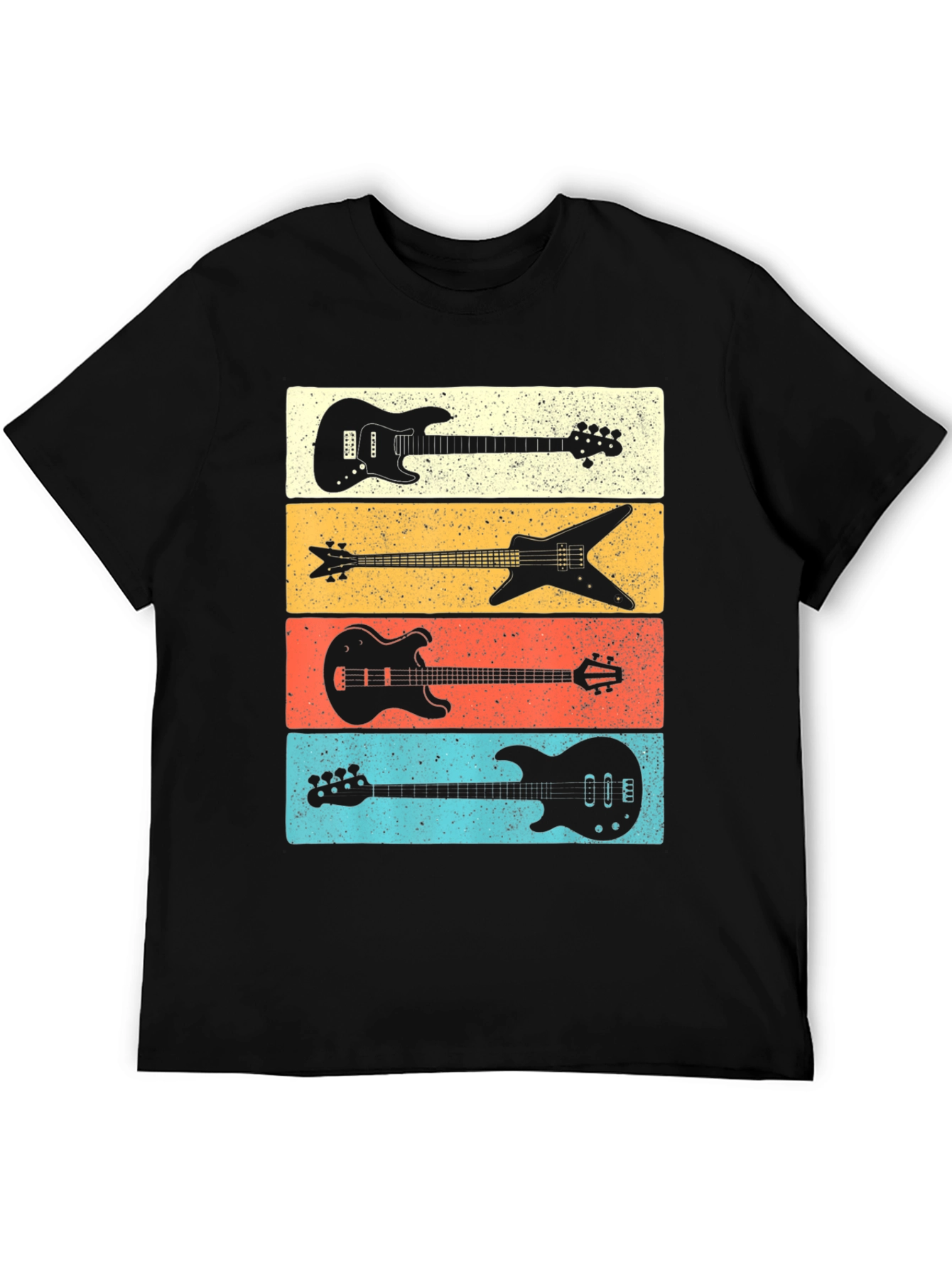 Retro Guitar Silhouette T-Shirt for Music Lovers