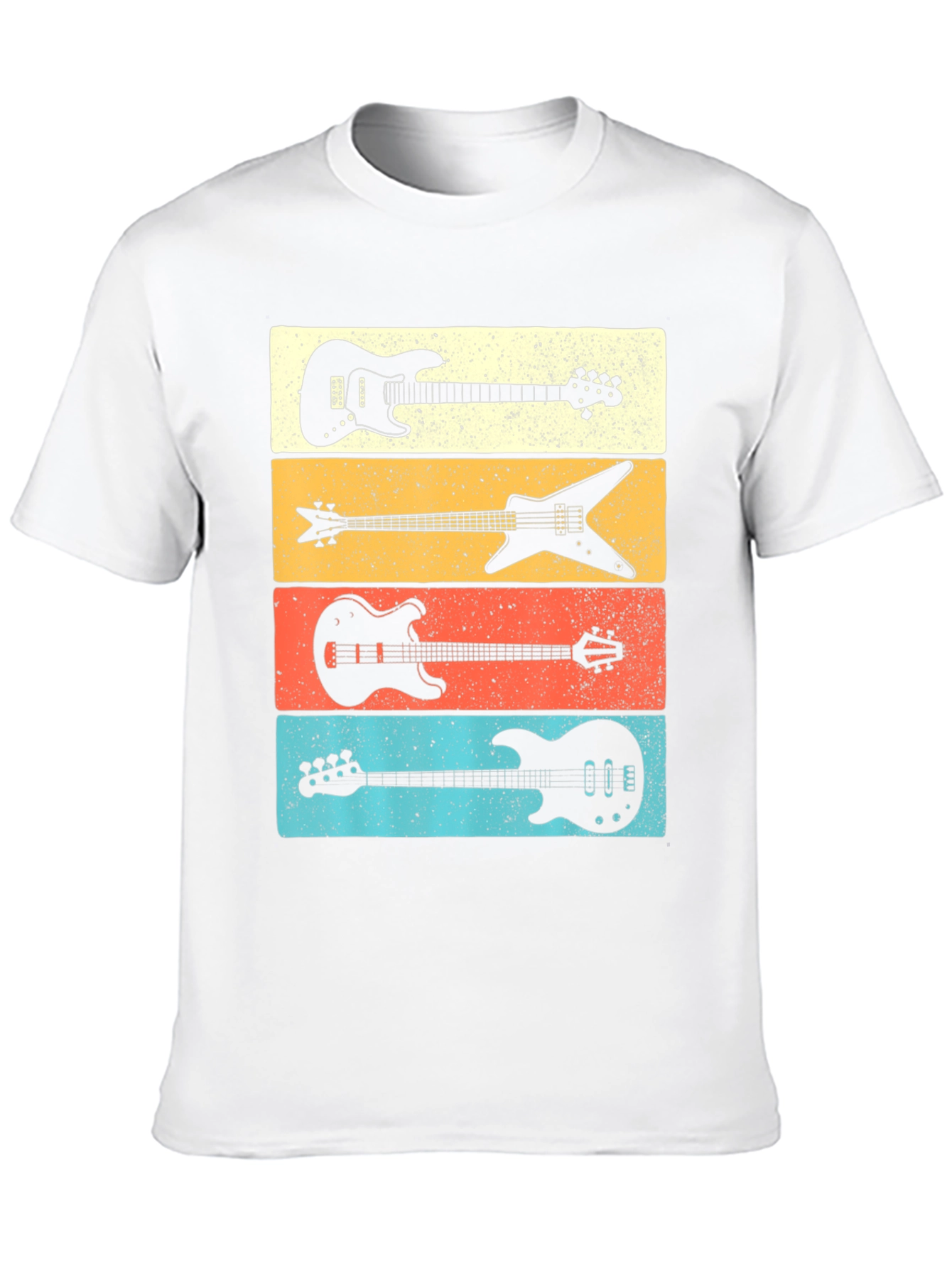 Retro Guitar Silhouette T-Shirt for Music Lovers