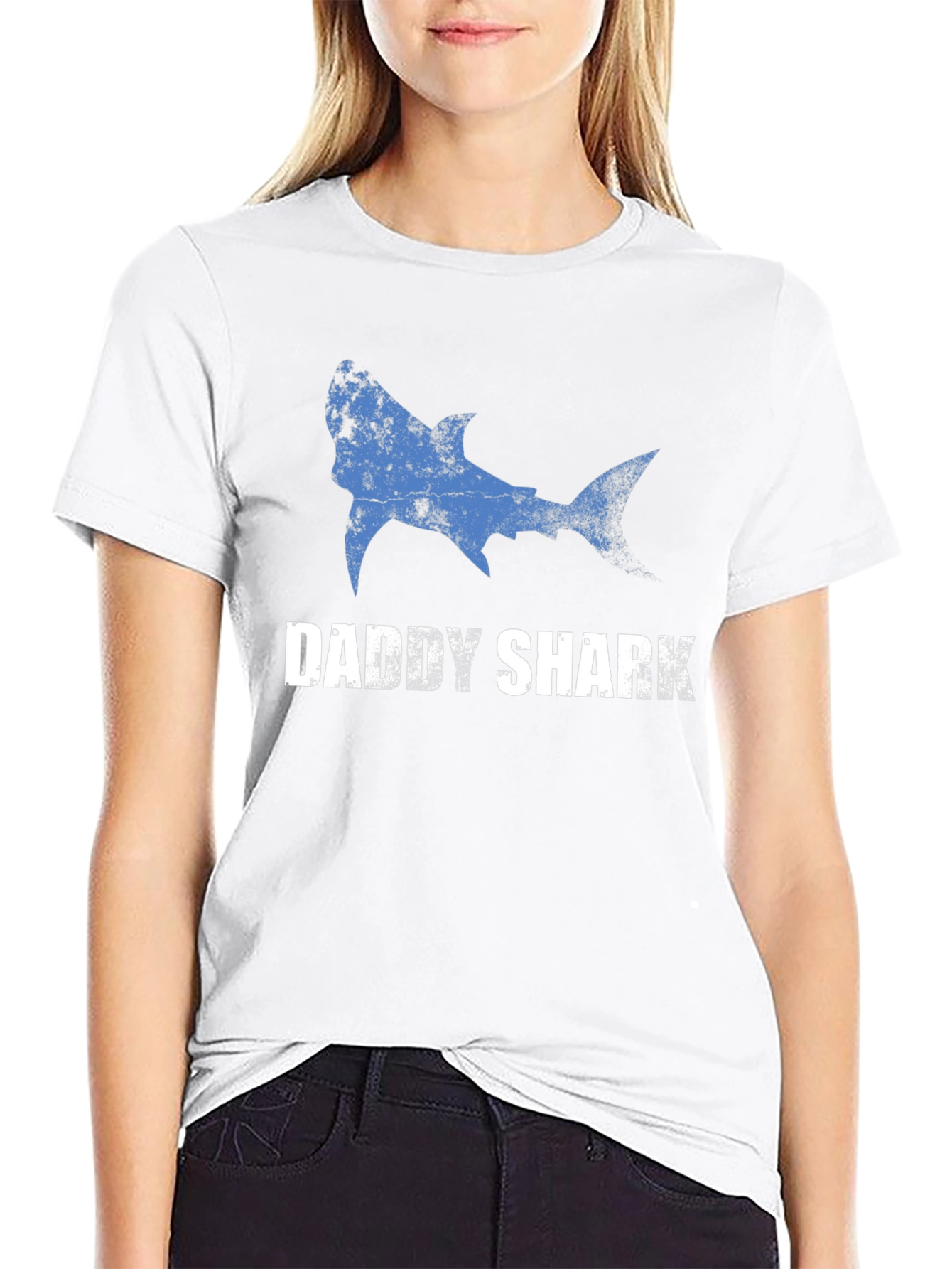 Daddy Shark Graphic Tee - Mens Black T-Shirt
