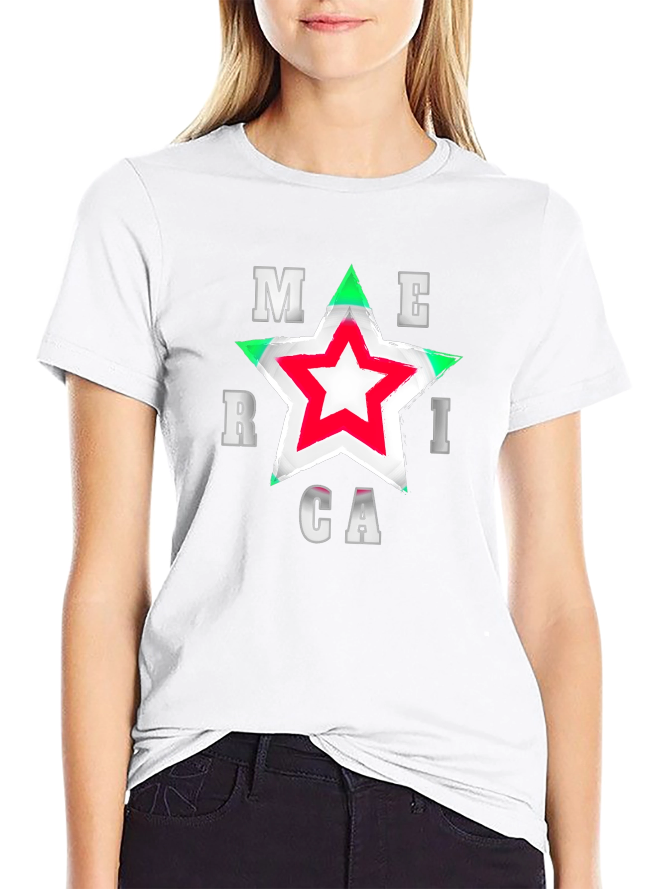 America Star Graphic T-Shirt - Patriotic Style