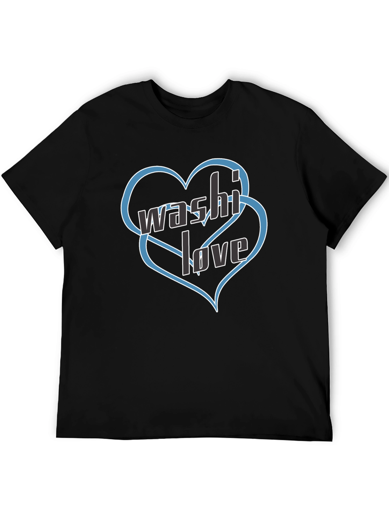 Washi Love Black Graphic T-Shirt