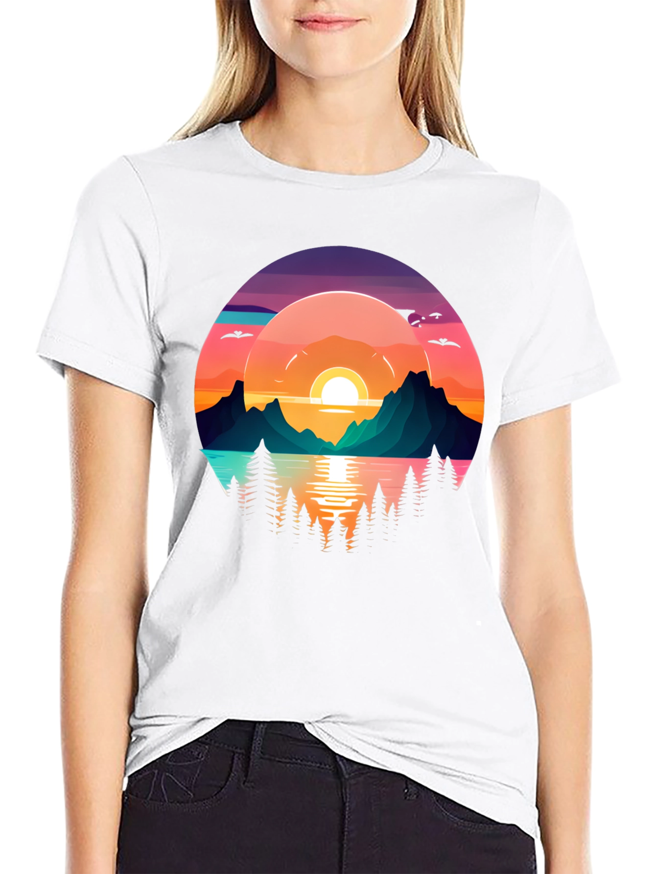 Sunset Lake Graphic T-Shirt