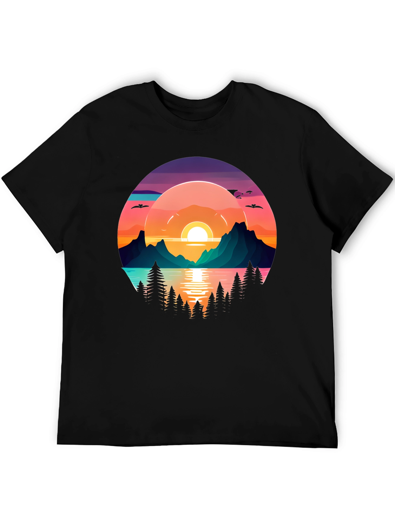 Sunset Lake Graphic T-Shirt
