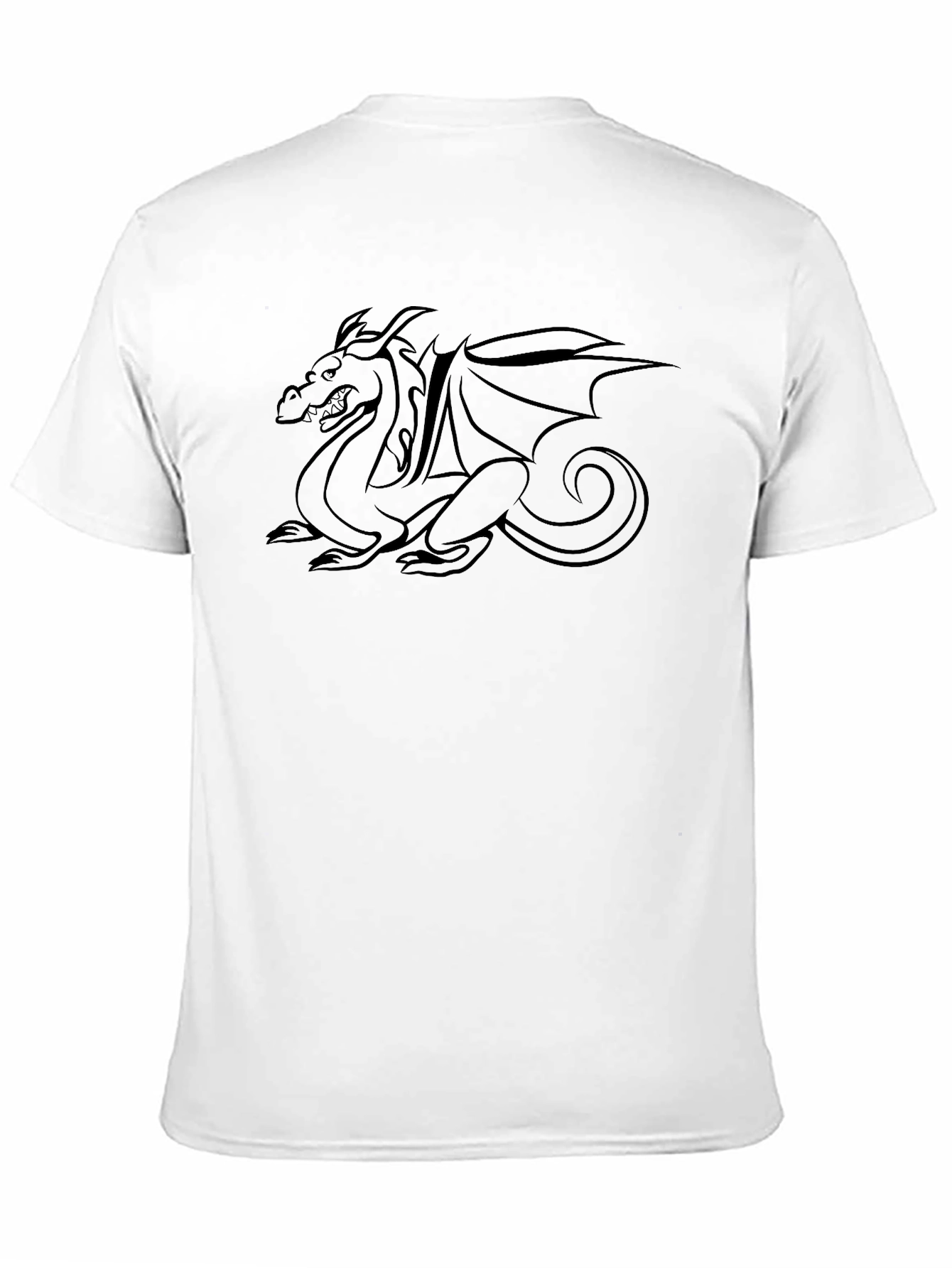 Dragon Graphic Tee - Black Cotton Casual Wear
