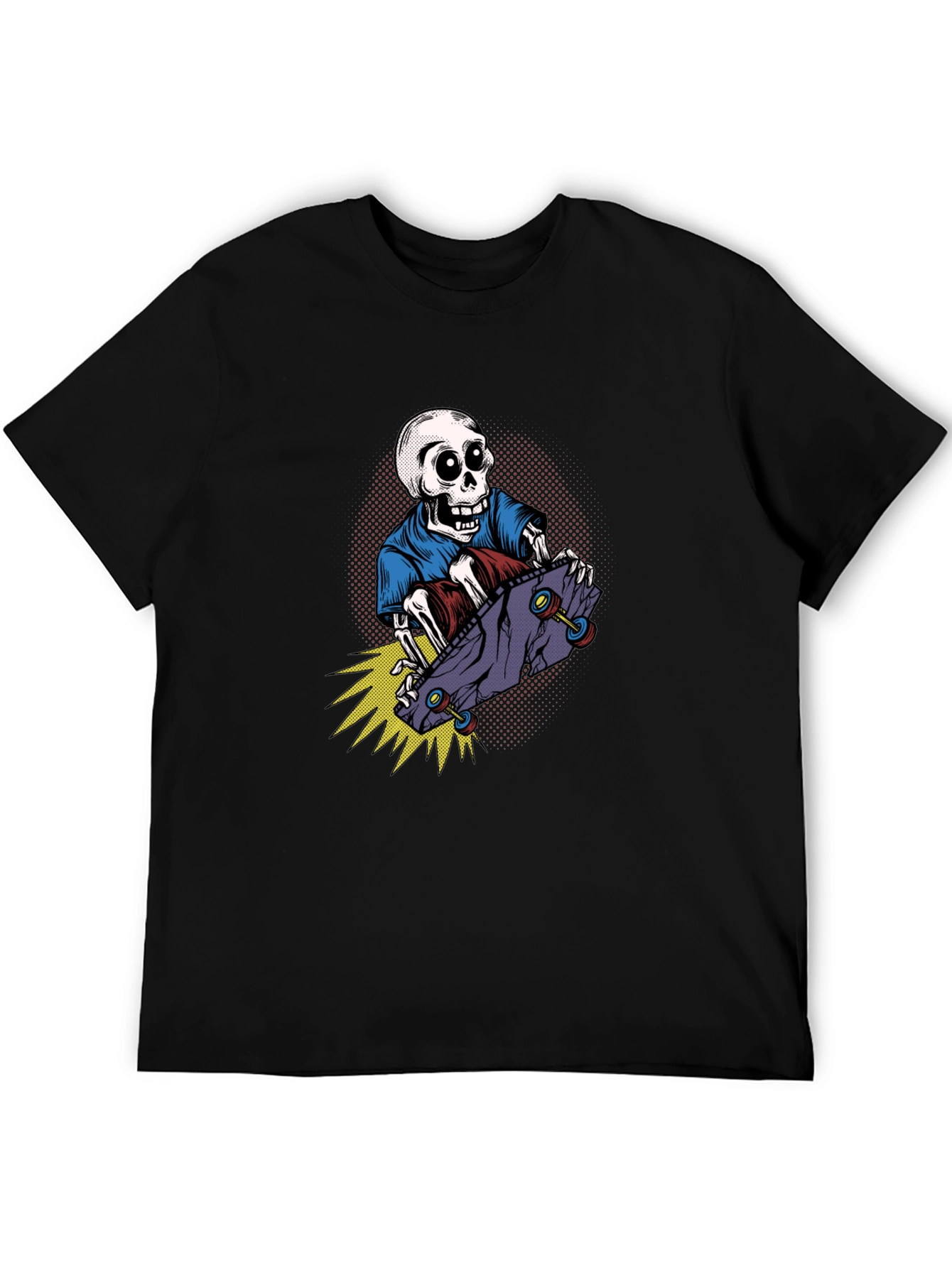 Skateboarding Skeleton Graphic T-Shirt