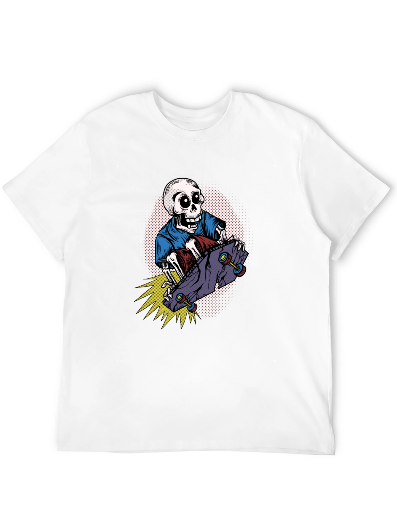 Skateboarding Skeleton Graphic T-Shirt