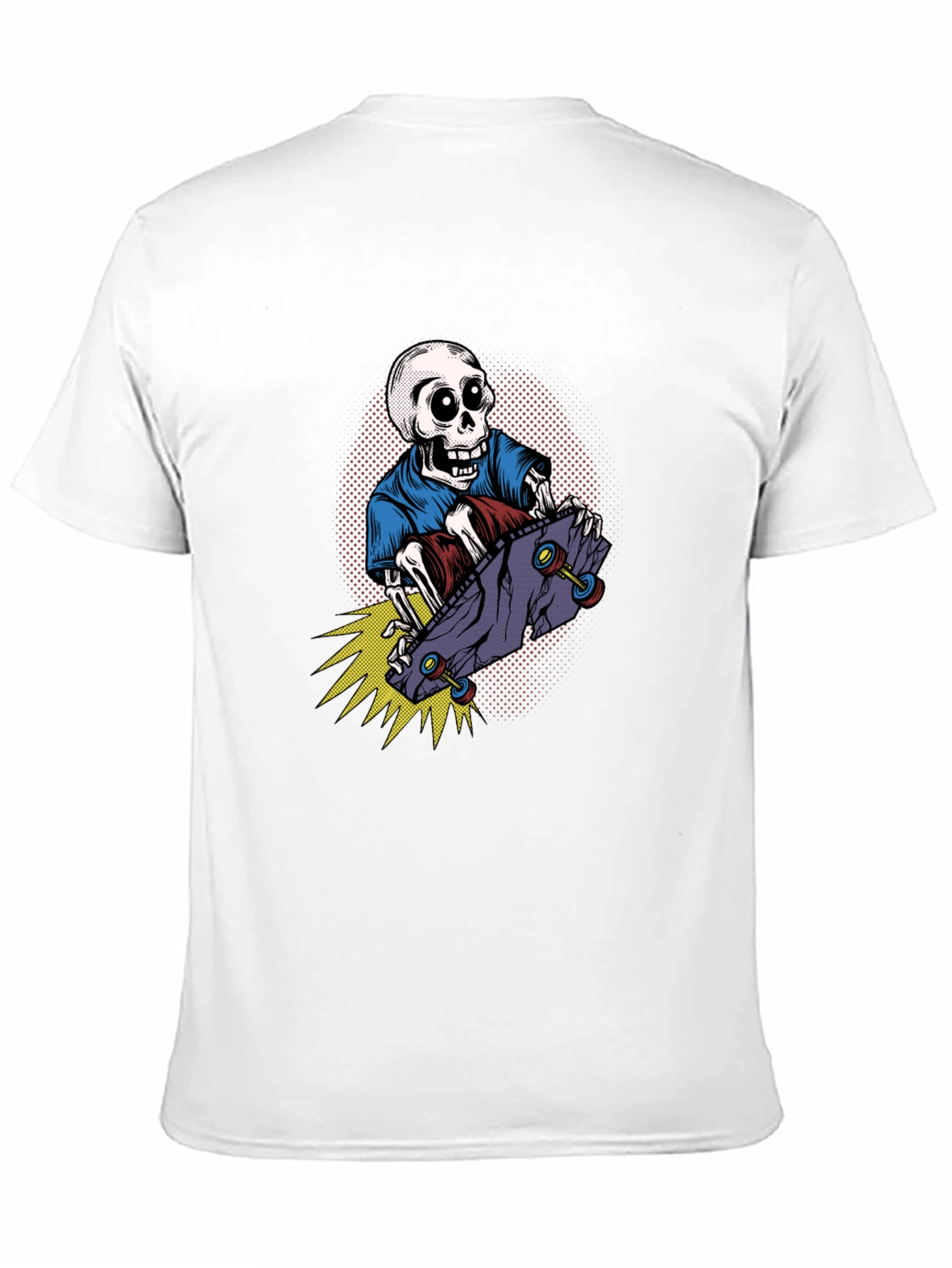 Skateboarding Skeleton Graphic T-Shirt