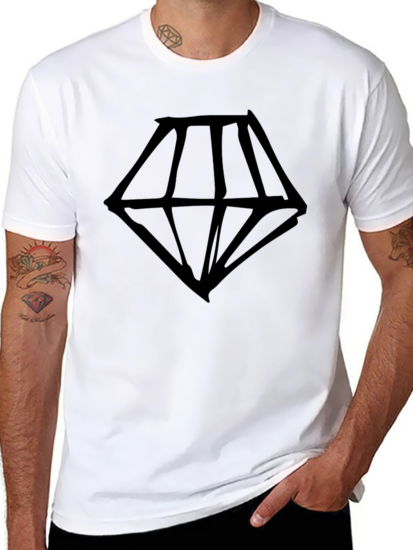 Diamond Graphic Black T-Shirt