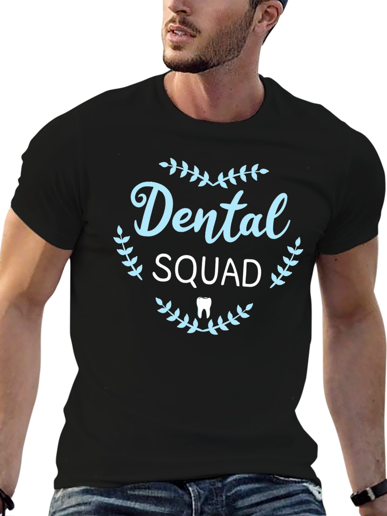Dental Squad T-Shirt - Black Crew Neck Tee