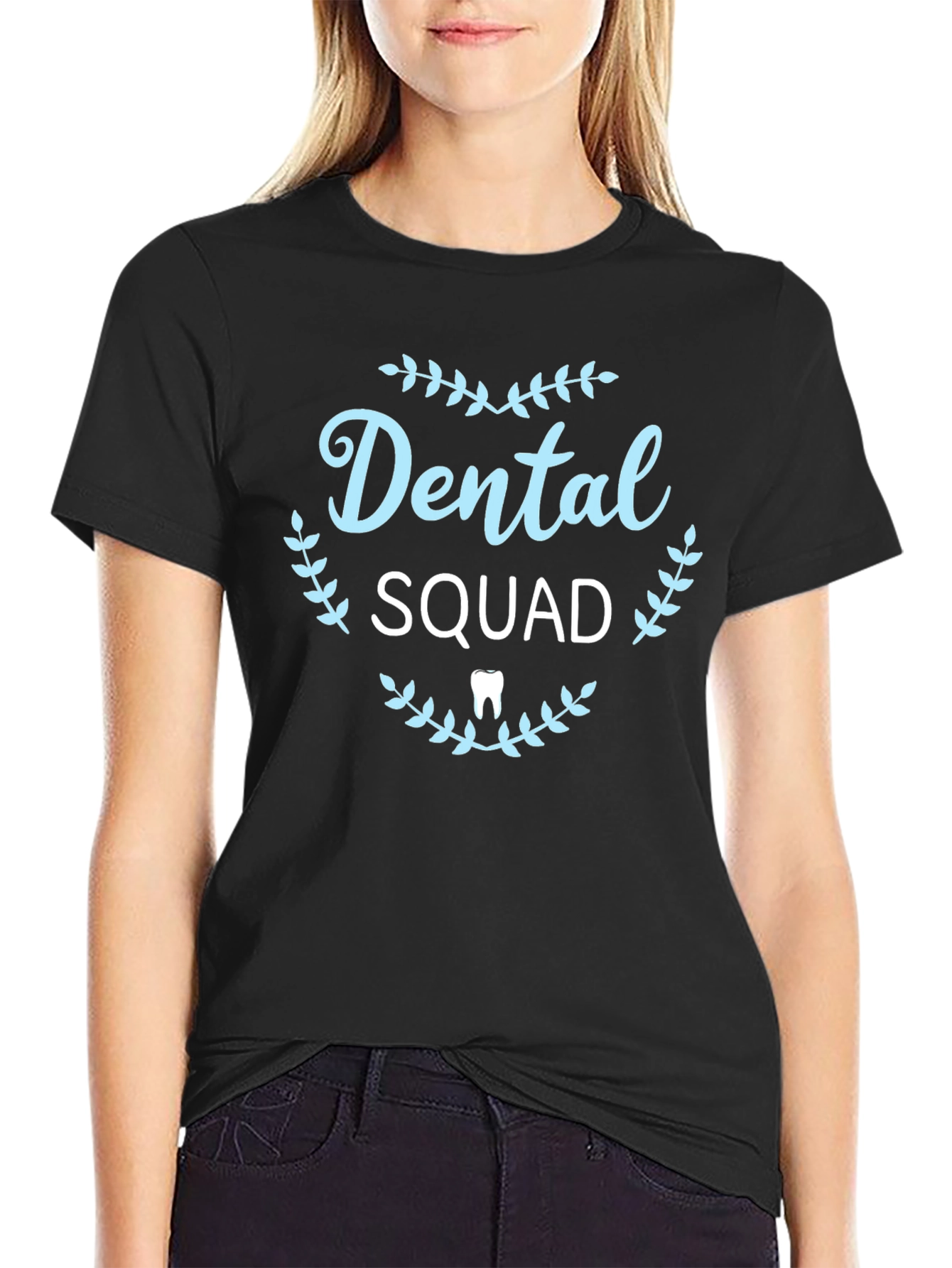 Dental Squad T-Shirt - Black Crew Neck Tee