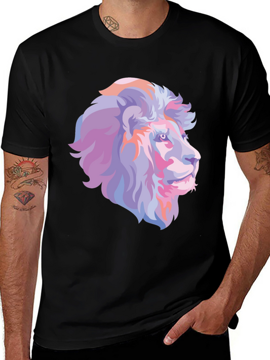 Lion Graphic Tee - Stylish Animal Print T-Shirt