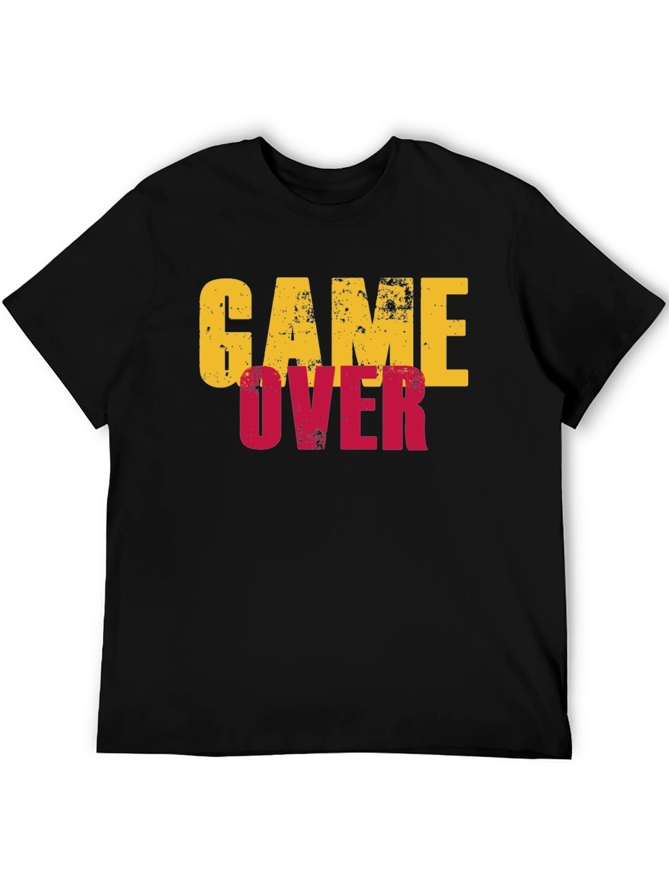 Game Over Graphic Tee - Black Cotton T-Shirt