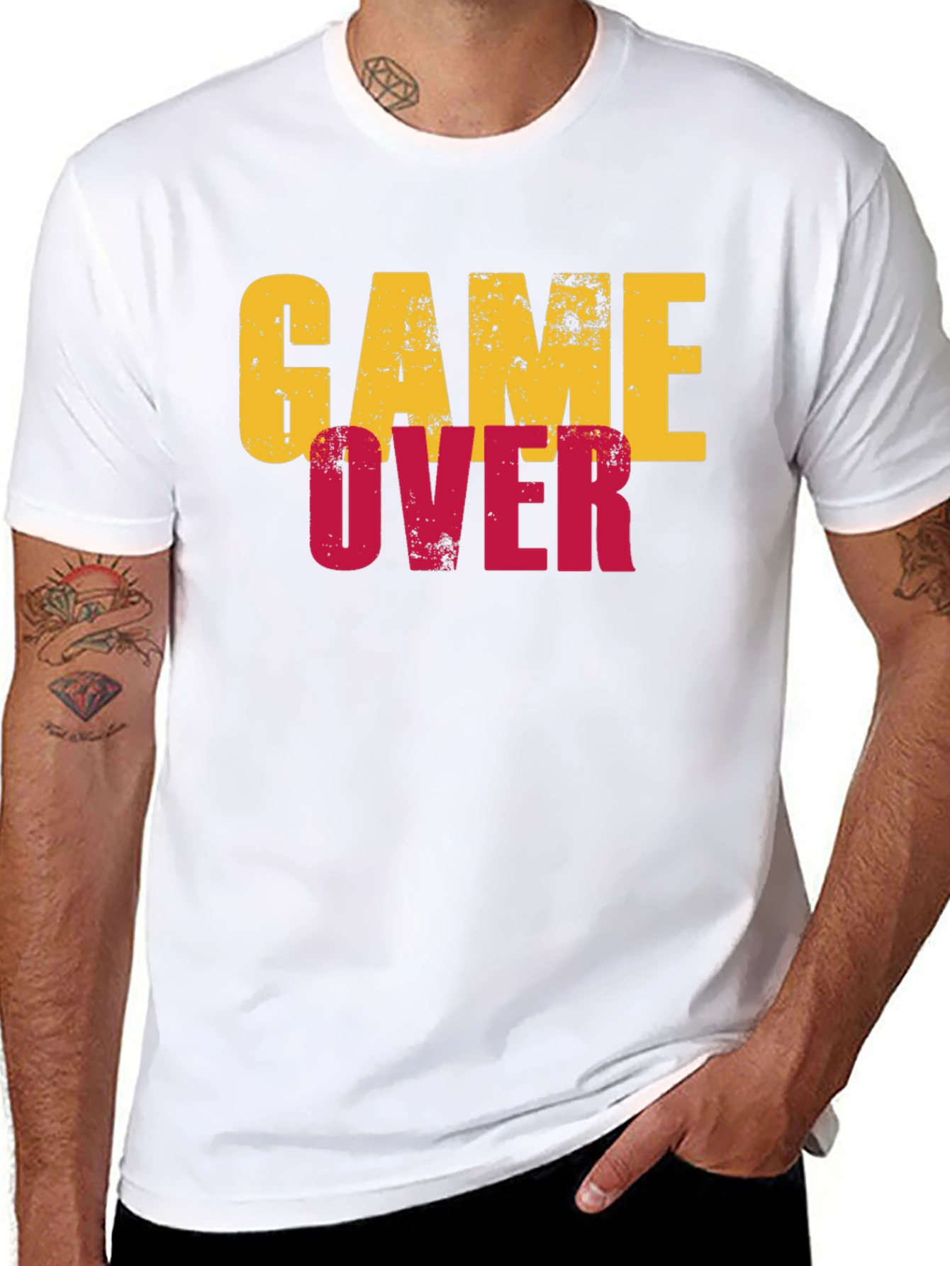 Game Over Graphic Tee - Black Cotton T-Shirt