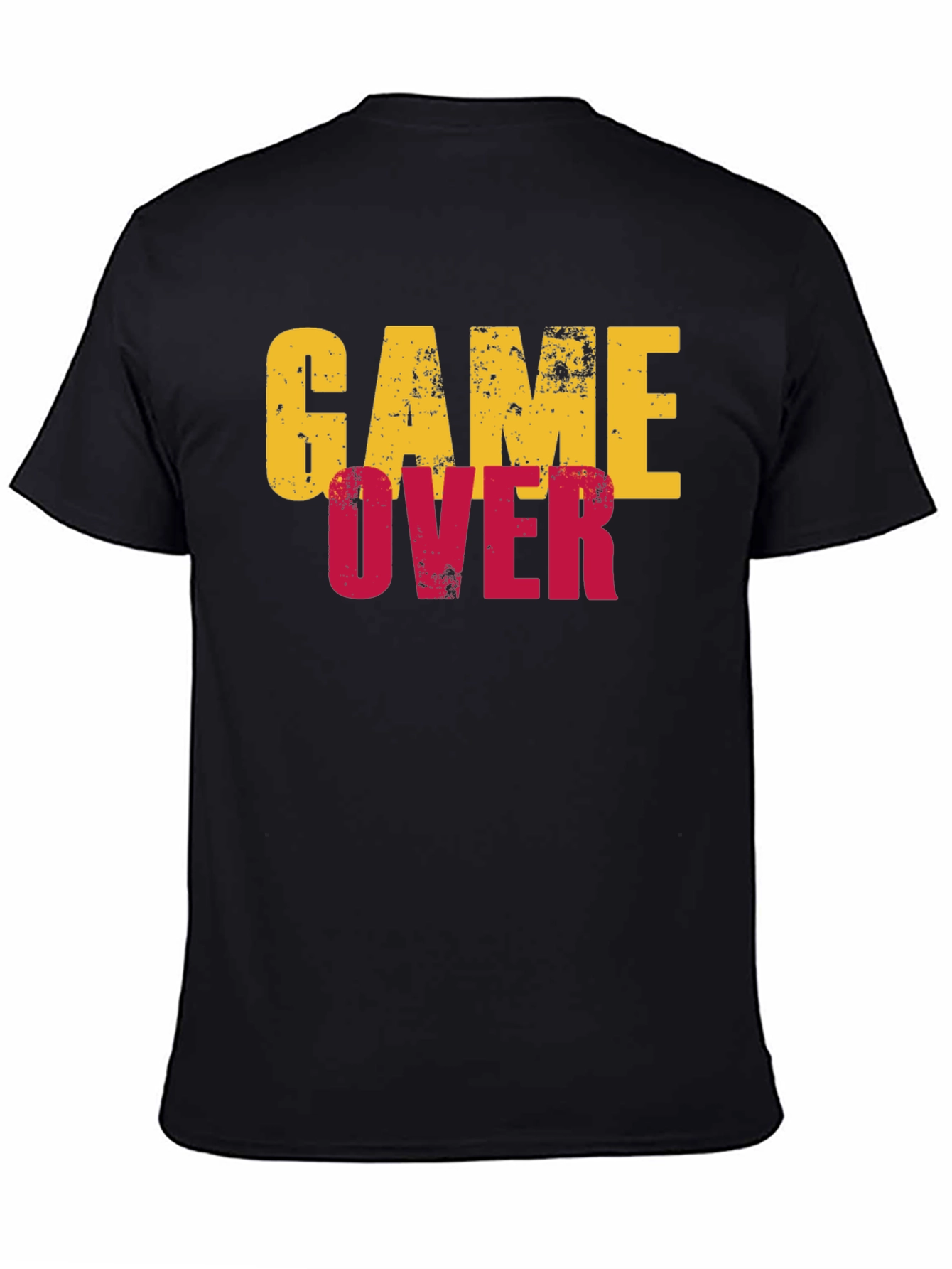 Game Over Graphic Tee - Black Cotton T-Shirt