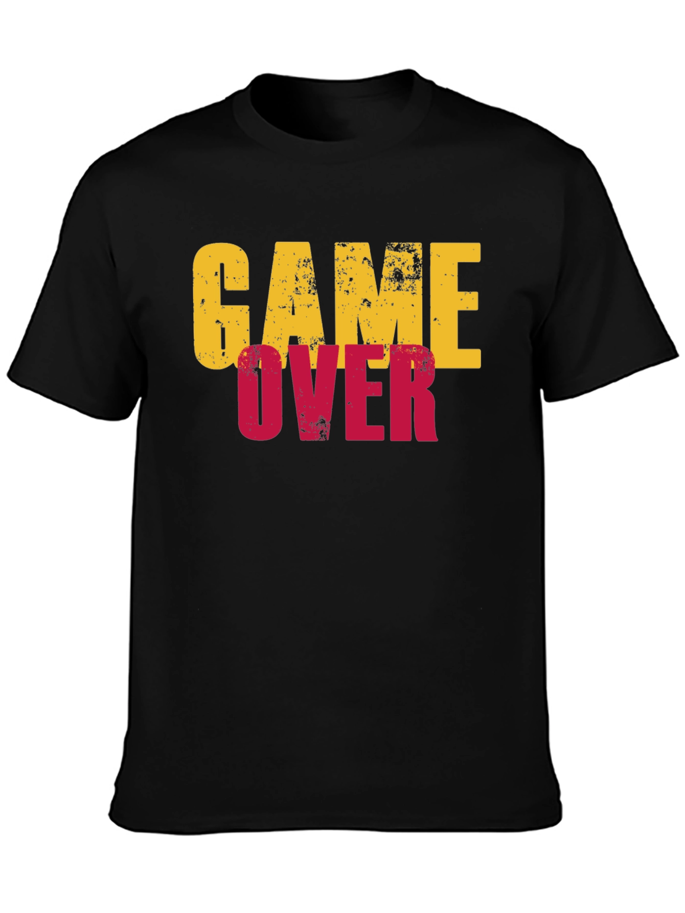 Game Over Graphic Tee - Black Cotton T-Shirt